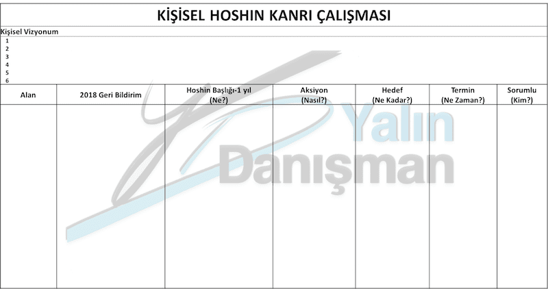 Yeni Yıla Kişisel Hoshin Kanri ile Başlamak 2 Kişisel Hoshin Kanri